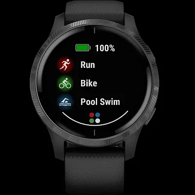 GARMIN ELEC. 010N217311 Venu Sportswatch Black/Slate Refur