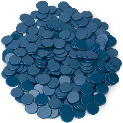 Solid Blue Bingo Chips, 300-pack GBIN-053