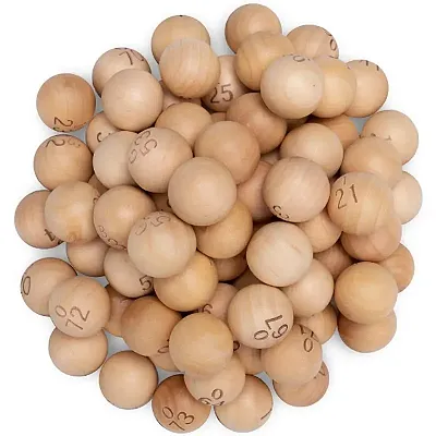 Wooden 7/8-inch Bingo Balls GBIN-1001