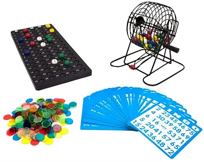 Deluxe 6&quot; Bingo Game w/Colored Balls, 300 Chips and 50 Cards GBI