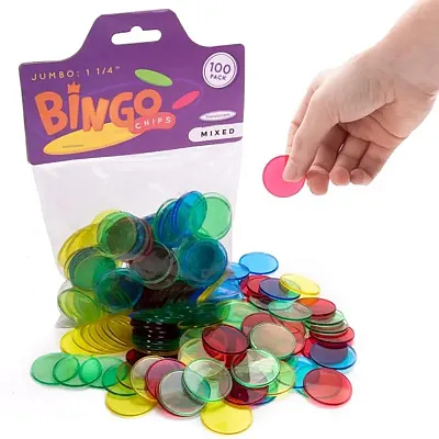 Jumbo 1.25" Bingo Chips, 100-pack GBIN-1201