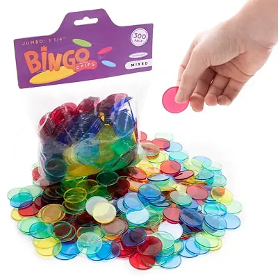 Jumbo 1.25&quot; Bingo Chips, 300-pack GBIN-1202