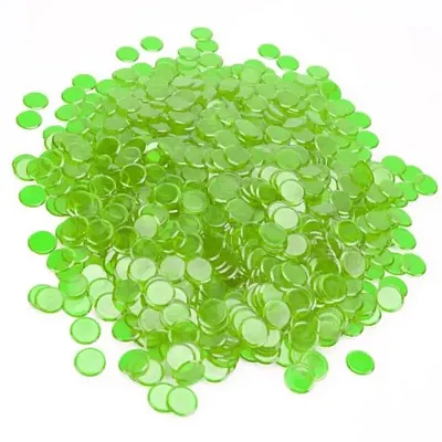 1000 Pack Green Bingo Chips ACO-0095