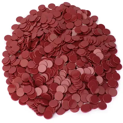 Solid Red Bingo Chips, 1000-pack GBIN-351