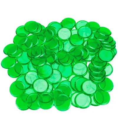 100 Pack Green Bingo Chips ACO-0025