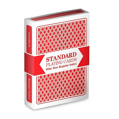 Standard Playing Cards Red Poker Wide Regular Index GCAR-001