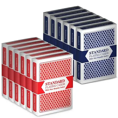 12 Decks (6 Red/6 Blue) Brybelly Cards (Wide/Standard) GCAR-001*