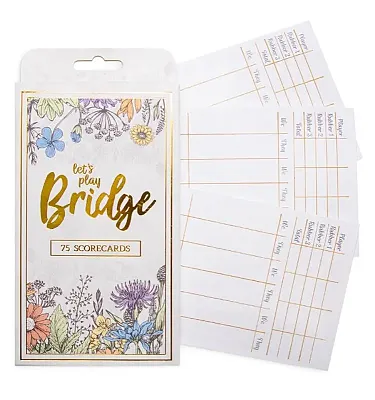 Bridge Scorecards, 75-pack GCAR-412