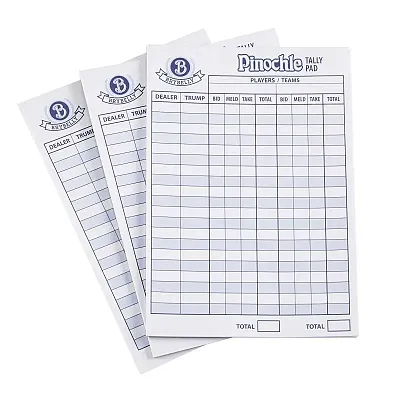 Pinochle Scorecards, 75-pack GCAR-425