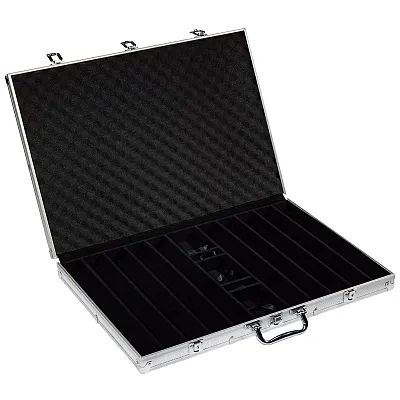 Aluminum Poker Chip Case 1000 Ct GCAS-1000AL