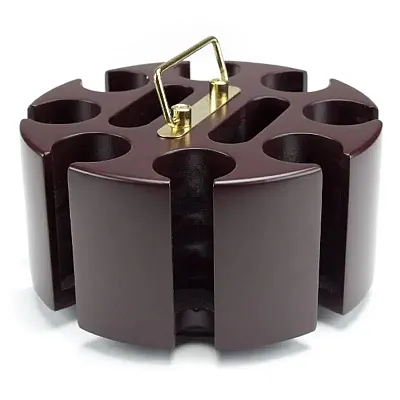 200 Ct Wooden Carousel Chip Storage Unit CAS-200W