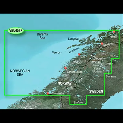 GARMIN CARTO 010C078920 G3 Hxeu053R - Trondheim-Tromso
