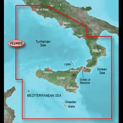 GARMIN CARTO 010C080400 G3V Veu460S - Sicily-Lido De Ostia