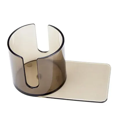Small Plastic Smoke Colored Cup Holder With Cutout PTA-1005