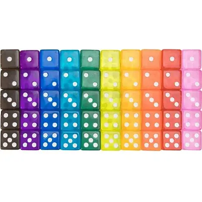 Vintage Translucent Dice, 50-pack GDIC-008