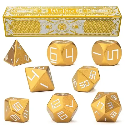 Set of 8 Dorado Gold Precision Aluminum Polyhedrals GDIC-1805