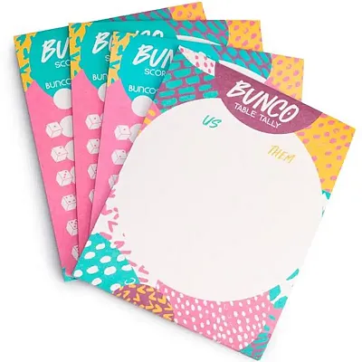 Bunco Scorecards Refill, 75 Scorecards, 25 Table Tallies GDIC-2209