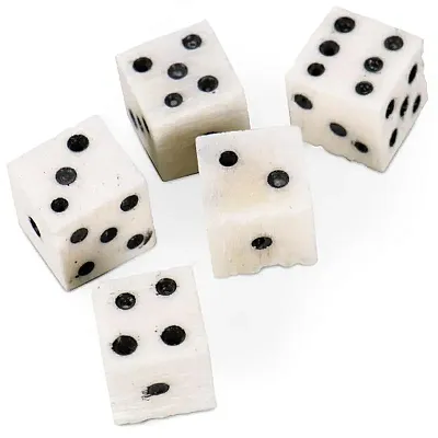 Luck of the Lich Bone Dice, 10mm Mini Dice GDIC-2804