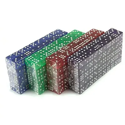400 Count of 16mm Dice, 6-Sided Purple, Blue, Green, Red ACC-002