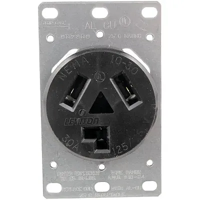 5207 Single-Flush Dryer Receptacle (3 Wire)