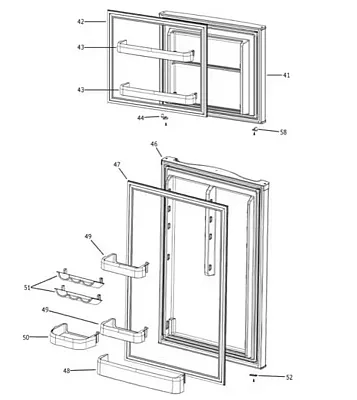 GE APPLIANCE WR78X32432 Gpv10 Stainless Refrigerator Door