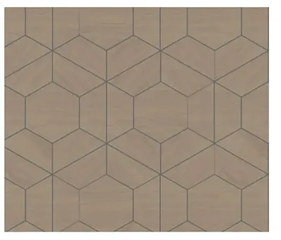 GENESIS PROD 494039 Wooden Oak Hexagon Backsplash Kit 1