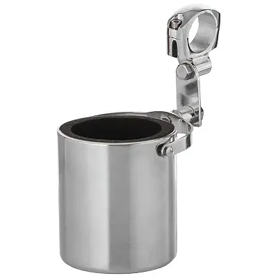 Diamond Plate Stainless Steel Motorcycle Cup Holder-GFCUPHSS