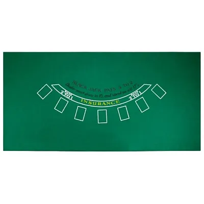 Green Blackjack Table Felt - Gaming Table Top for Blackjack  GFE