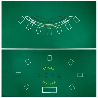 Blackjack and Texas Hold &#039;Em Felt  GFEL-101