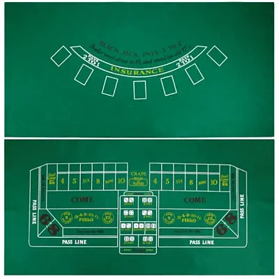 Blackjack and Craps Felt Layout PTA-6004