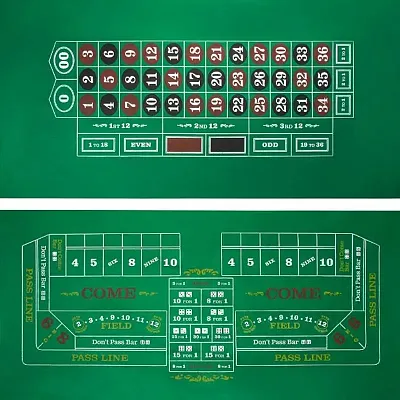 Craps and Roulette Table Felt GFEL-104