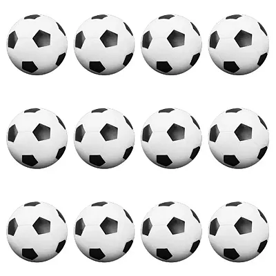 12 Black and White Soccer Style Foosballs GFOO-001