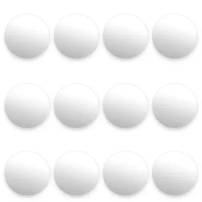 12 Smooth White Foosballs GFOO-002