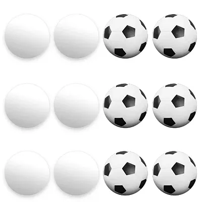 12 Mixed Foosballs, Includes 6 Soccer Style and 6 Smooth  GFOO-0