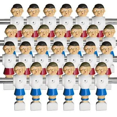 26 Old-Style Foosball Men with Hardware - Red and Blue GFOO-301