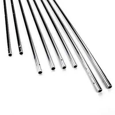 Set of 8 Hollow 5/8&quot; Steel Rods for Standard Foosball Tables GFO