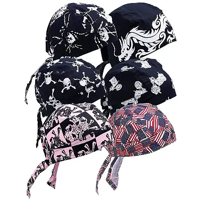 Diamond Plate 6pc Assorted Cotton Skull Cap Set-GFSKULL3