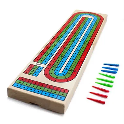 Wooden 3 Track Cribbage Board GGAM-401
