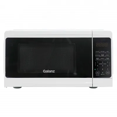 Galanz 0.7 cu ft 700W Countertop Microwave Oven in White with One Touch Express