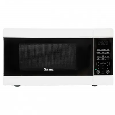Galanz 1.1 cu ft 1000W Countertop Microwave Oven in White with One Touch Express