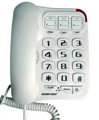 Golden Eagle GE3104 Big Button Speakerphone White