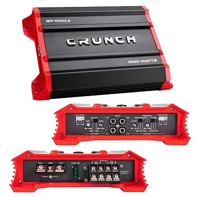 Crunch Ground Pounder 4 X 125 @ 4 Ohms 4 X 250 @ 2 Ohms 2 X 500 