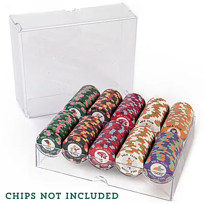 200 Ct Acrylic Chip Tray WITH Lid ACP-0990a