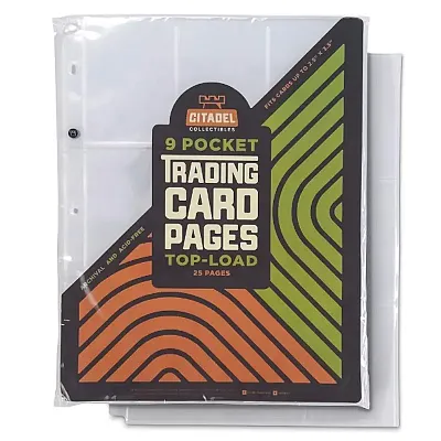 9-pocket Trading Card Pages, Top-Load, 25 Pages GPLA-576