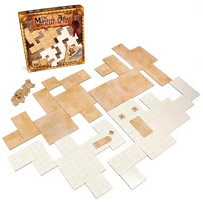 The Master&#039;s Atlas Worldbuilding Tiles, Blank/Parchment GRPG-111