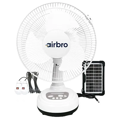 Airbro Fsa-12 Fsa-12 12-In. Rechargeable Ac/Dc Fan With Solar Charging