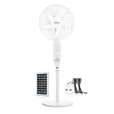 Airbro Fsa-160 16-In. Portable Rechargeable 70Deg Oscillating Stand Fan With Pow