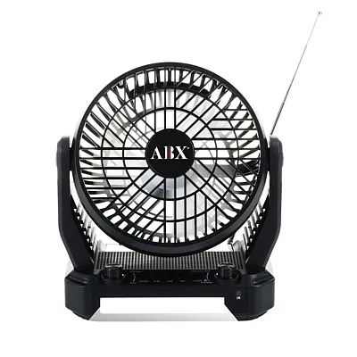 Audiobox Rxf-40 3-Speed Portable Solar-Rechargeable Fan With Built-In Bluetooth