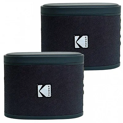 Kodak Soundbrix Double Black Soundbrix 2-Piece Portable Rechargeable Bluetooth S
