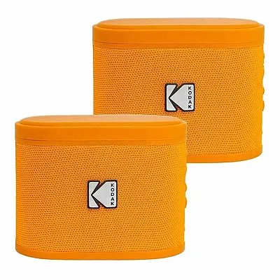 Kodak Soundbrix Double Orange Soundbrix 2-Piece Portable Rechargeable Bluetooth
